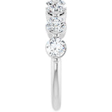 10K Gold Round Lab-Grown Diamond Shared-Prong Anniversary Band – 1 5/8 CTW - White Gold - view 4