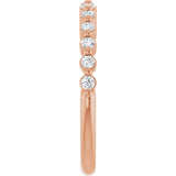 10K Gold Round Natural Diamond Shared-Prong Anniversary Band – 1/5–5/8 CTW - Rose Gold - view 4