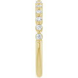 10K Gold Round Natural Diamond Shared-Prong Anniversary Band – 1/5–5/8 CTW - Yellow Gold - view 4