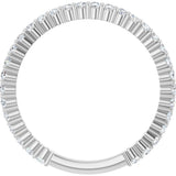 Platinum Round Lab-Grown Diamond Shared-Prong Anniversary Band – 1.5 mm Stones (1/2 CTW) - view 2