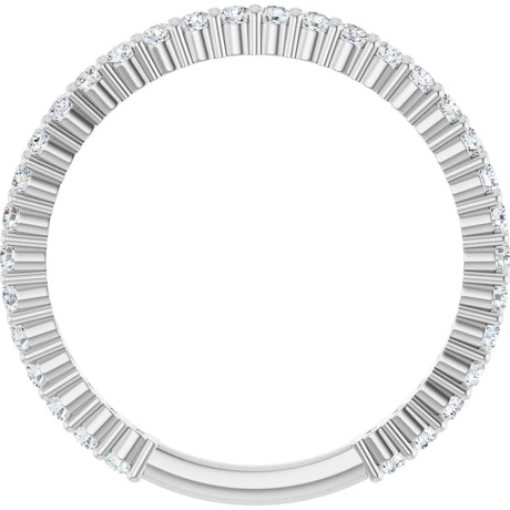 Platinum Round Lab-Grown Diamond Shared-Prong Anniversary Band – 1.5 mm Stones (1/2 CTW) - view 2