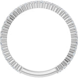 Platinum Round Lab-Grown Diamond Shared-Prong Anniversary Band – 1.3 mm Stones - view 2