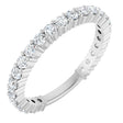 Platinum Round Natural Diamond Shared-Prong Anniversary Band – 2 mm Stones