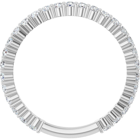 Platinum Round Lab-Grown Diamond Shared-Prong Anniversary Band – 1.7 mm Stones (1/2 CTW) - view 2