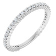Platinum Round Lab-Grown Diamond Shared-Prong Anniversary Band – 1.3 mm Stones