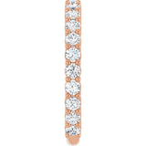 14K Gold Round Lab-Grown Diamond Shared-Prong Anniversary Band – 2.25 mm Stones (1 CTW) - Rose Gold - view 4
