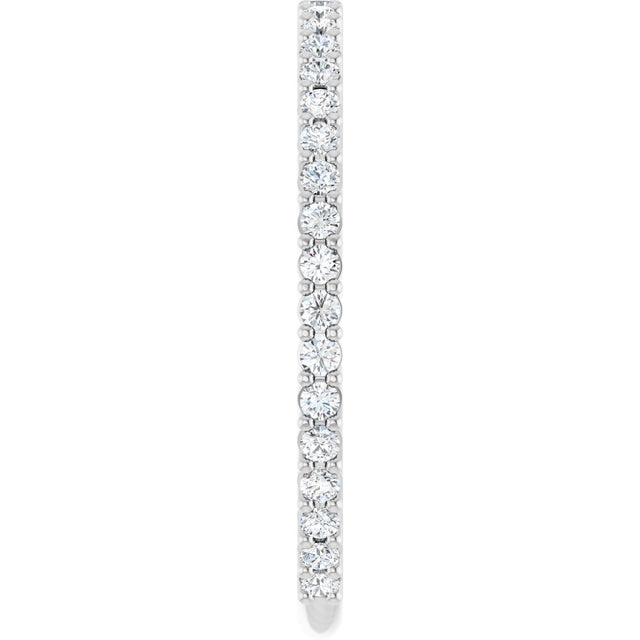 Platinum Round Lab-Grown Diamond Shared-Prong Anniversary Band – 1.3 mm Stones - view 4