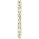 14K Gold Round Natural Diamond Shared-Prong Anniversary Band – 2 mm Stones - Yellow Gold - view 4