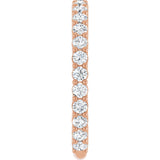 14K Gold Round Natural Diamond Shared-Prong Anniversary Band – 2 mm Stones - Rose Gold - view 4