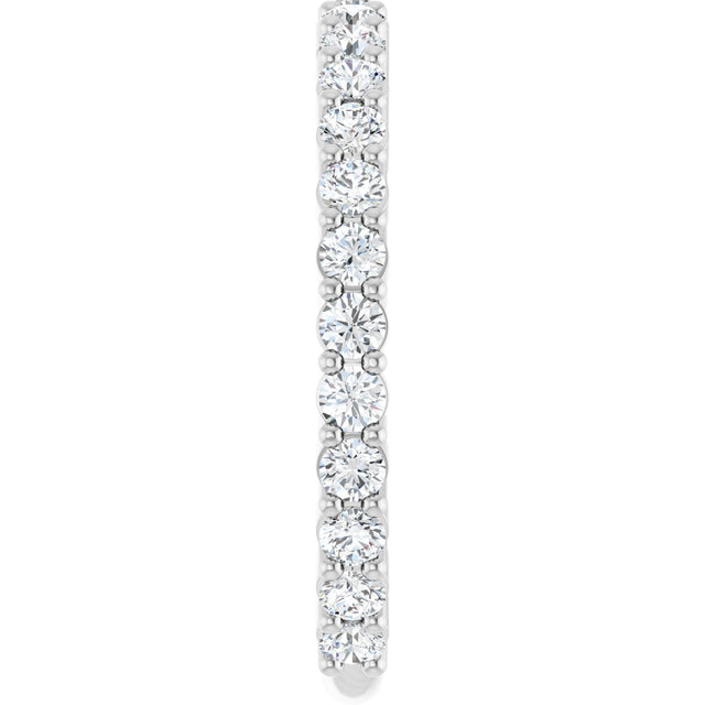 Platinum Round Natural Diamond Shared-Prong Anniversary Band – 2 mm Stones - view 4