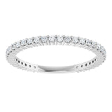 Platinum Round Lab-Grown Diamond Shared-Prong Anniversary Band – 1.3 mm Stones - view 3