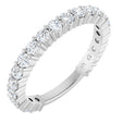 Platinum Round Lab-Grown Diamond Shared-Prong Anniversary Band – 2.25 mm Stones (1 CTW)