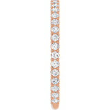 14K Gold Round Natural Diamond Shared-Prong Anniversary Band – 1.5 mm Stones - Rose Gold - view 4