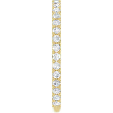 14K Gold Round Natural Diamond Shared-Prong Anniversary Band – 1.5 mm Stones - Yellow Gold - view 4
