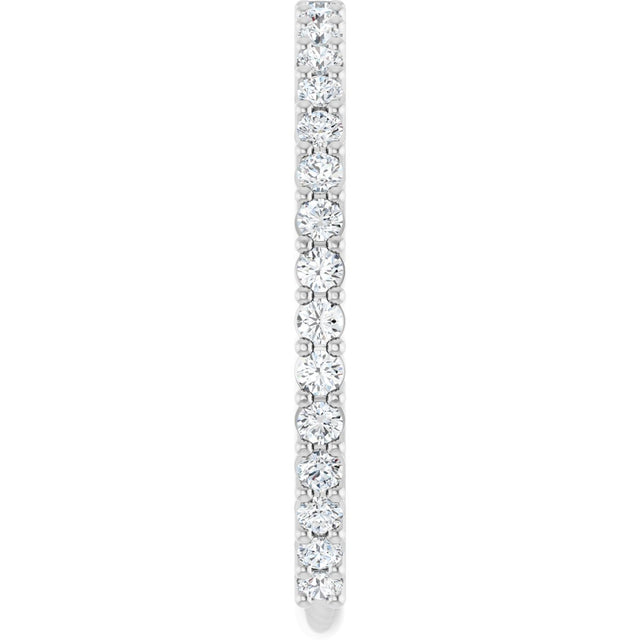 Platinum Round Natural Diamond Shared-Prong Anniversary Band – 1.5 mm Stones - view 4