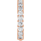 14K Gold Asscher Lab-Grown Diamond Shared-Prong Anniversary Band – 2.6x2.6 mm Stones - Rose Gold - view 4