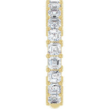 14K Gold Asscher Lab-Grown Diamond Shared-Prong Anniversary Band – 2.6x2.6 mm Stones - Yellow Gold - view 4