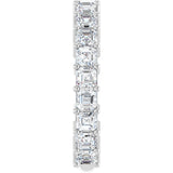 14K Gold Asscher Lab-Grown Diamond Shared-Prong Anniversary Band – 2.6x2.6 mm Stones - White Gold - view 4