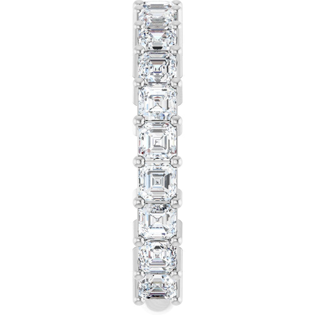 14K Gold Asscher Lab-Grown Diamond Shared-Prong Anniversary Band – 2.6x2.6 mm Stones - White Gold - view 4
