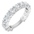 Platinum Round Lab-Grown Diamond Shared-Prong Anniversary Band – 3.5 mm Stones (2 3/8 CTW)