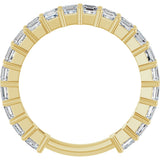 14K Gold Asscher Lab-Grown Diamond Shared-Prong Anniversary Band – 2.6x2.6 mm Stones - Yellow Gold - view 2