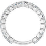 Platinum Asscher Lab-Grown Diamond Shared-Prong Anniversary Band – 2.6x2.6 mm Stones - view 2