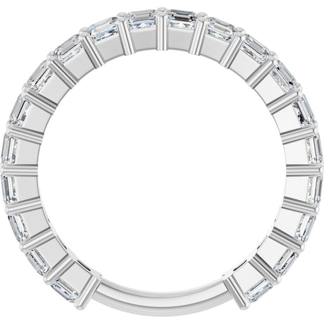 Platinum Asscher Lab-Grown Diamond Shared-Prong Anniversary Band – 2.6x2.6 mm Stones - view 2