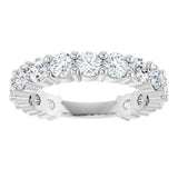 Platinum Round Lab-Grown Diamond Shared-Prong Anniversary Band – 3.5 mm Stones (2 3/8 CTW) - view 3