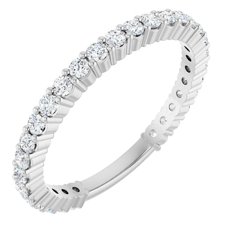 Platinum Round Lab-Grown Diamond Shared-Prong Anniversary Band – 1.7 mm Stones (1/2 CTW)