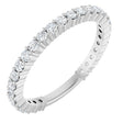 Platinum Round Natural Diamond Shared-Prong Anniversary Band – 1.7 mm Stones