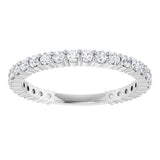 Platinum Round Lab-Grown Diamond Shared-Prong Anniversary Band – 1.75 mm Stones (1/2 CTW) - view 3