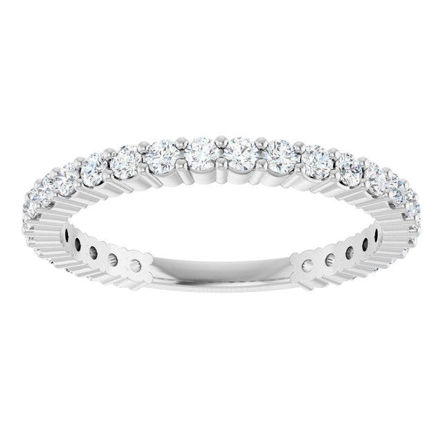 Platinum Round Lab-Grown Diamond Shared-Prong Anniversary Band – 1.75 mm Stones (1/2 CTW) - view 3