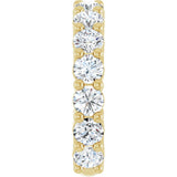 14K Gold Round Lab-Grown Diamond Shared-Prong Anniversary Band – 3.8 mm Stones (2 9/10 CTW) - Yellow Gold - view 4
