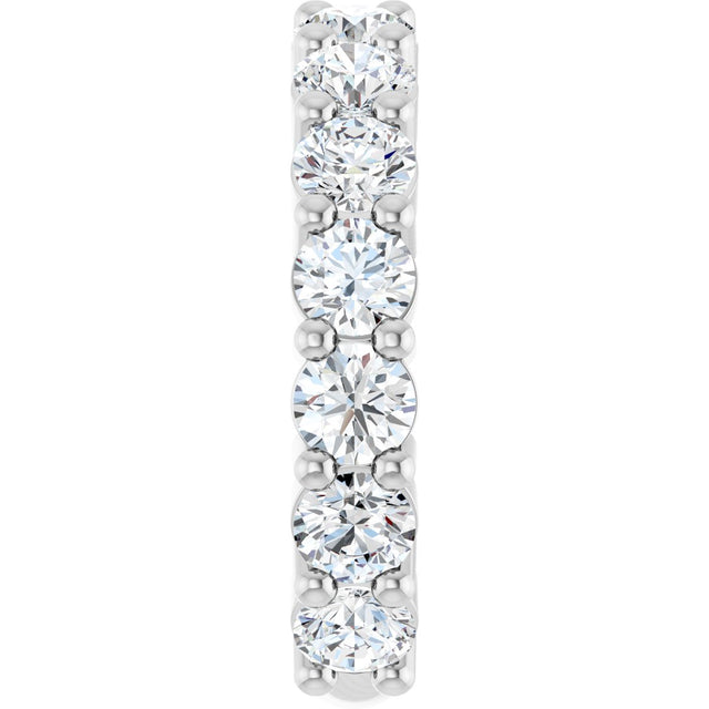 Platinum Round Lab-Grown Diamond Shared-Prong Anniversary Band – 3.8 mm Stones (2 9/10 CTW) - view 4