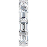 Platinum Emerald Natural Diamond Shared-Prong Anniversary Band – 3 7/8–5 7/8 CTW - view 4