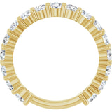 14K Gold Round Lab-Grown Diamond Shared-Prong Anniversary Band – 3 mm Stones (1 3/4 CTW) - Yellow Gold - view 2