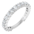 Platinum Round Lab-Grown Diamond Shared-Prong Anniversary Band – 2.5 mm Stones