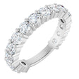 Platinum Round Lab-Grown Diamond Shared-Prong Anniversary Band – 3.2 mm Stones (1 9/10 CTW)