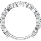 Platinum Marquise Lab-Grown Diamond Shared-Prong Anniversary Band – 6x3 mm Stones - view 2