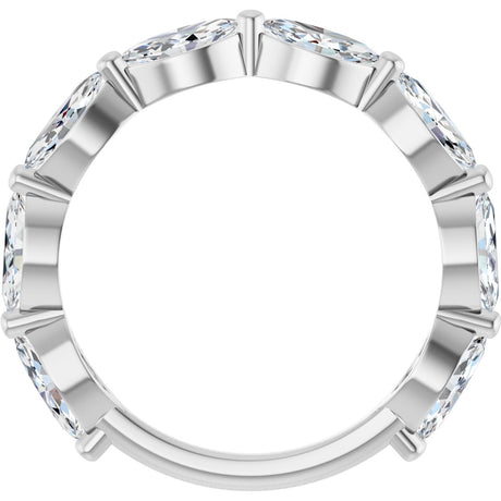 Platinum Marquise Lab-Grown Diamond Shared-Prong Anniversary Band – 6x3 mm Stones - view 2