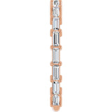14K Gold Straight Baguette Lab-Grown Diamond Shared-Prong Anniversary Band – 3x1.3 mm Stones - Rose Gold - view 4