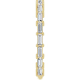 14K Gold Straight Baguette Lab-Grown Diamond Shared-Prong Anniversary Band – 3x1.3 mm Stones - Yellow Gold - view 4
