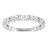 Platinum Round Lab-Grown Diamond Shared-Prong Anniversary Band – 2.25 mm Stones (1 CTW) - view 3