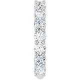 14K Gold Round Lab-Grown Diamond Shared-Prong Anniversary Band – 3.2 mm Stones (1 9/10 CTW) - White Gold - view 4