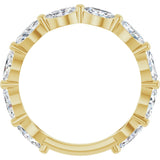 14K Gold Marquise Lab-Grown Diamond Shared-Prong Anniversary Band – 5x2.5 mm Stones - Yellow Gold - view 2