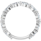 Platinum Marquise Lab-Grown Diamond Shared-Prong Anniversary Band – 5x2.5 mm Stones - view 2