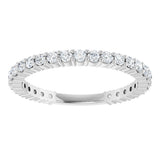 Platinum Round Natural Diamond Shared-Prong Anniversary Band – 1.7 mm Stones - view 3