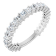Platinum Asscher Lab-Grown Diamond Shared-Prong Anniversary Band – 2x2 mm Stones