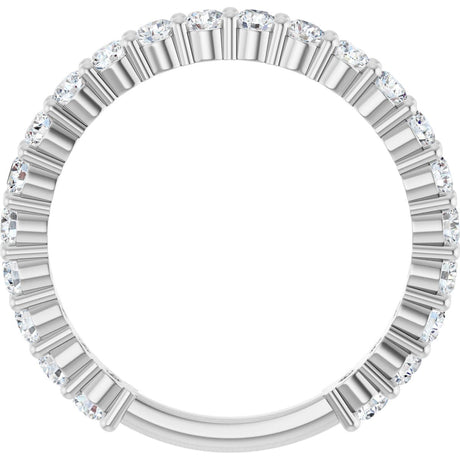Platinum Round Lab-Grown Diamond Shared-Prong Anniversary Band – 2.25 mm Stones (1 CTW) - view 2