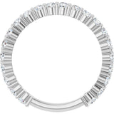 Platinum Round Natural Diamond Shared-Prong Anniversary Band – 2.25 mm Stones - view 2